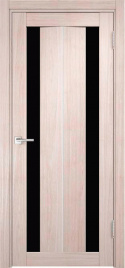 Межкомнатная дверь Y-6 Стекло "Лакобель черное" тон Кремовая лиственница