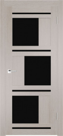 Межкомнатная дверь Z-2 Остекление "Лакобель черное" тон Белая лиственница