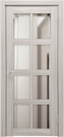 Межкомнатная дверь К-8 Зеркало тон Белая лиственница