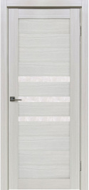 Межкомнатная дверь X-6 Остекление "Гранит прозрачный" Белая лиственница
