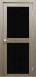 Межкомнатная дверь Z-6 Остекление "Лакобель черное" Тон Неаполь