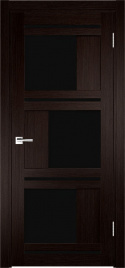 Межкомнатная дверь Z-2 Остекление "Лакобель черное" тон Венге