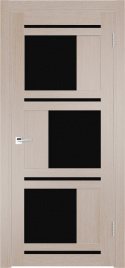 Межкомнатная дверь Z-2 Остекление "Лакобель черное" тон Кремовая лиственница
