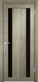 Межкомнатная дверь Y-6 Стекло "Лакобель черное" Тон Неаполь