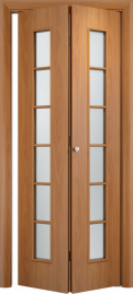 Межкомнатная дверь Тип С-12 Остекление "Сатинато" Миланский орех