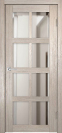 Межкомнатная дверь К-8 Зеркало тон Кремовая лиственница