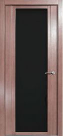 Межкомнатная дверь H-IV Стекло черное Дуб грейвуд