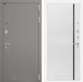 Входная дверь FORMA 22 - Белый софт, черная вставка