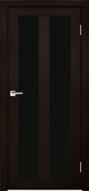 Межкомнатная дверь Z-5 Остекление "Лакобель черное" тон Венге