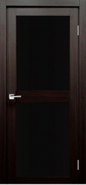 Межкомнатная дверь Z-6 Остекление "Лакобель черное" тон Венге