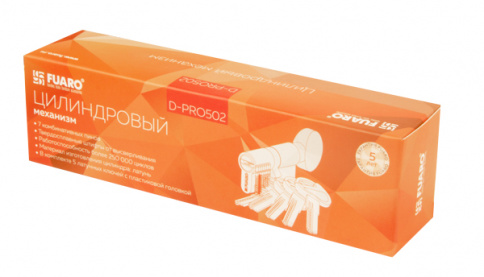 Цилиндровый Fuaro (Фуаро) механизм (D-PRO502/90) D-PRO5002Knob90(40+10+40) CP хром 5Key фото 3