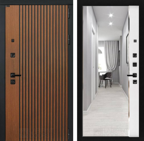 Входная дверь STORM с зеркалом Панорама - Белый софт фото 1