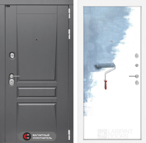 Входная дверь Платинум 28 - Грунт под покраску фото 1