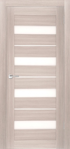 Межкомнатная дверь X-5 Остекление "Сатинат белое" тон Кремовая лиственница фото 1