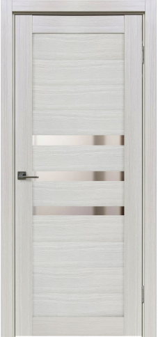 Межкомнатная дверь X-6 Зеркало Белая лиственница фото 1